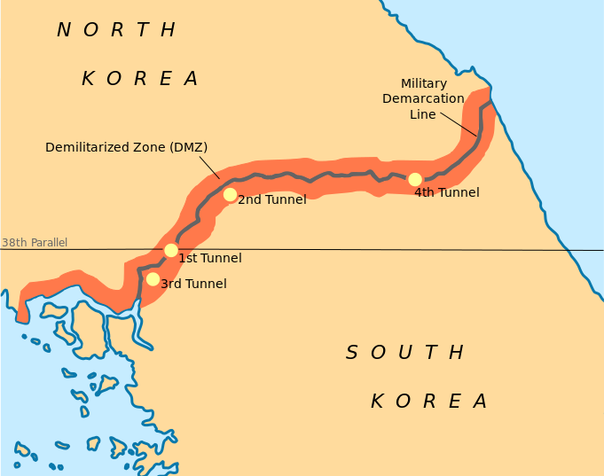 Демаркационная линия между Северной и Южной Кореями (сс) Rishabh Tatiraju