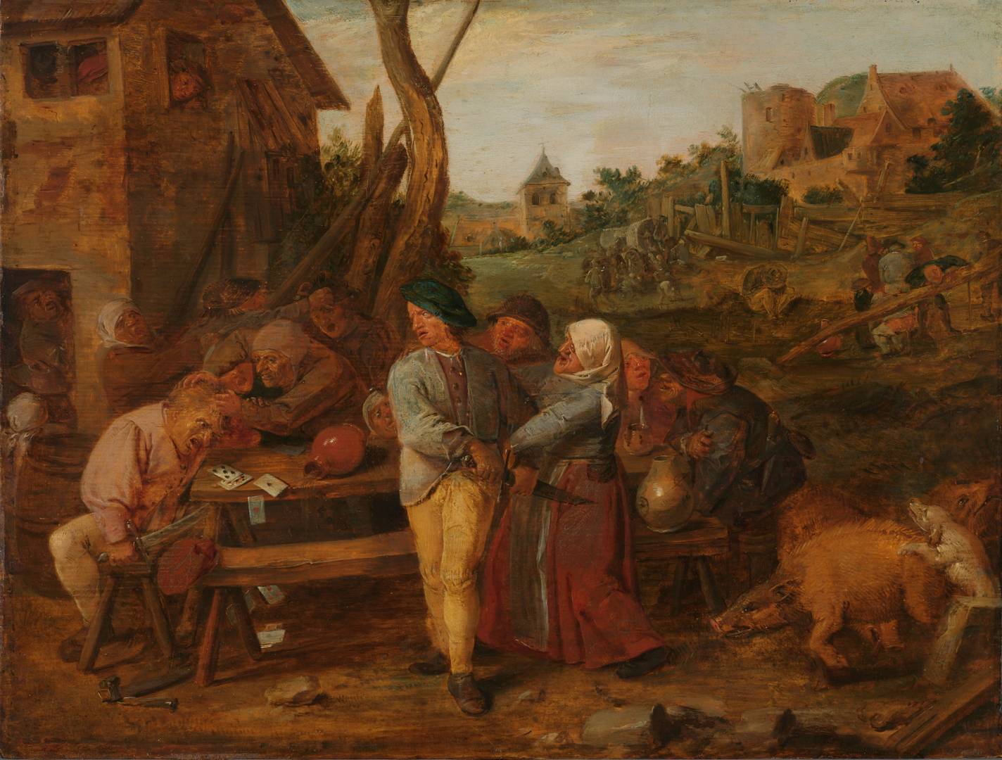 Адриан Браувер. Компания драчливых крестьян. 1625-1626