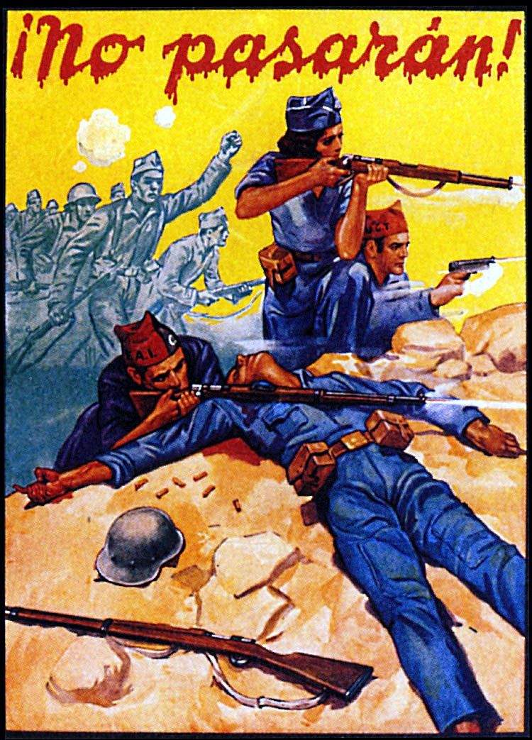 Республиканский плакат времен гражданской войны в Испании.