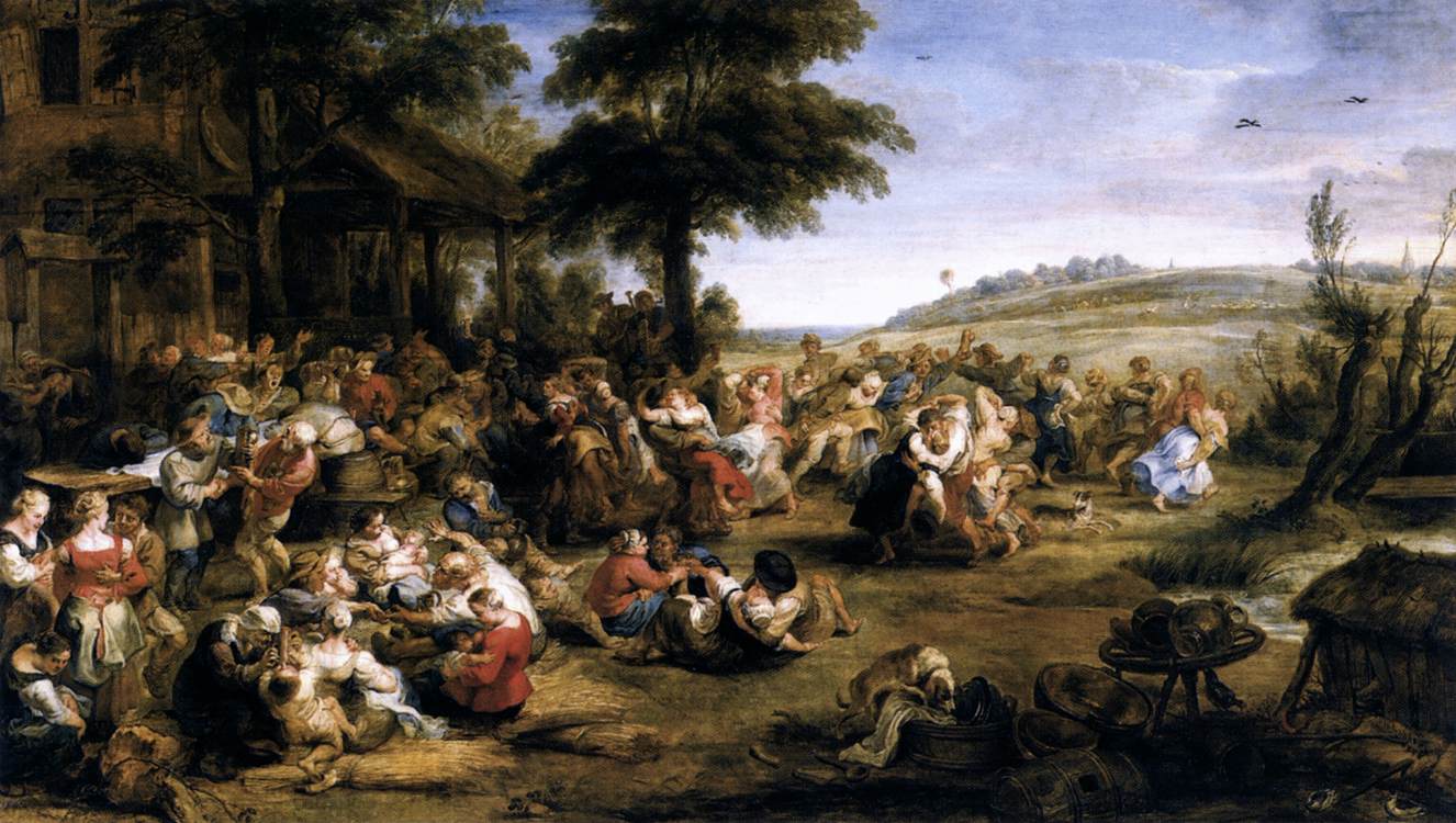 Питер Пауль Рубенс. Сельская свадьба. 1637