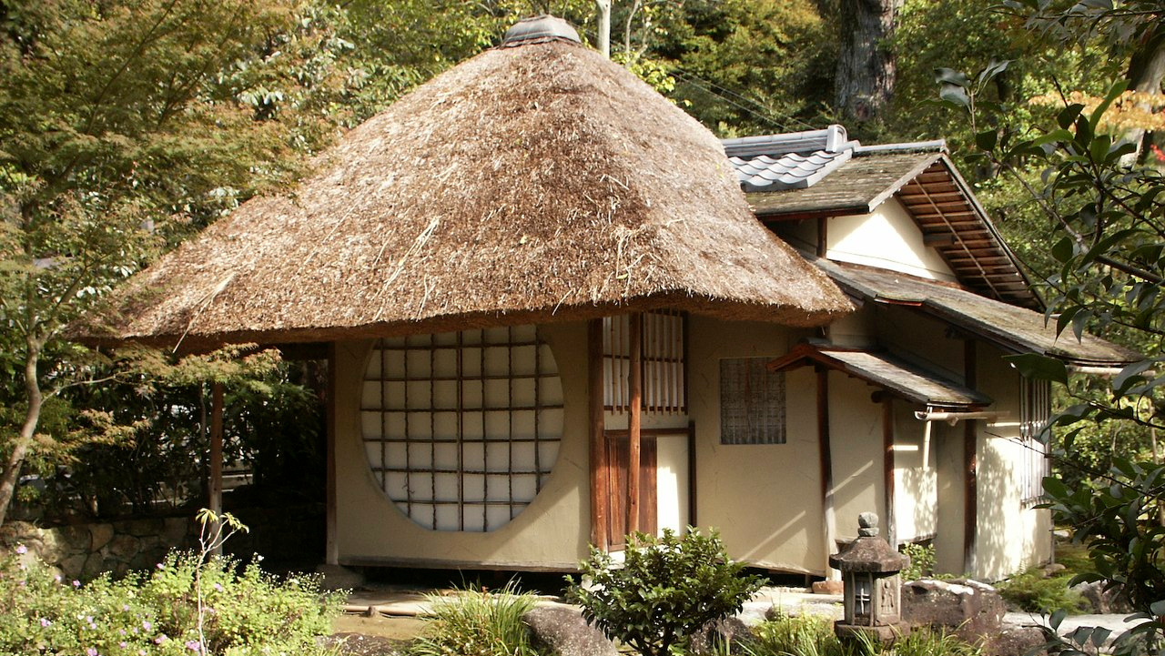 Традиционный дом для чайных церемоний в Японии