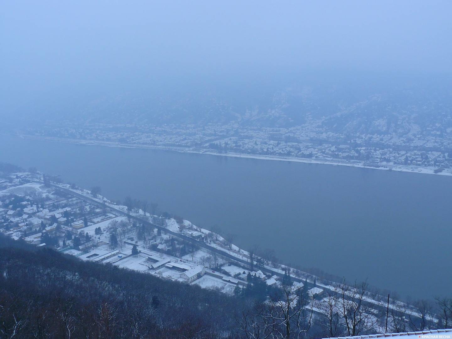 Вид на Дунай из крепости Вышеград. Венгрия