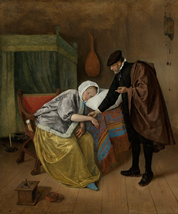 Ян Стен. Больная женщина. 1663-1666