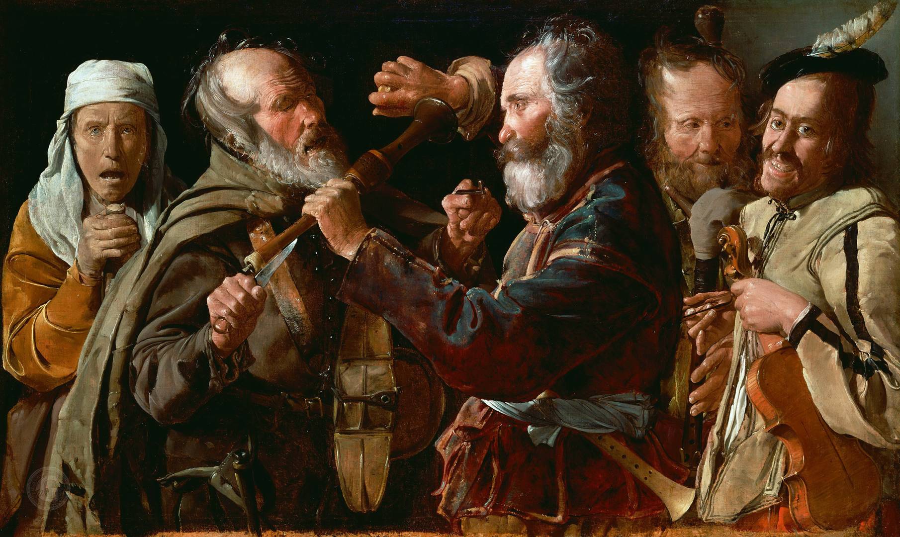 Жорж де Латур. Драка музыкантов. 1625-1630