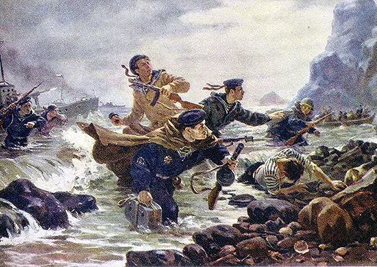 Андрей Плотнов. Десант на Курильские острова. 1948