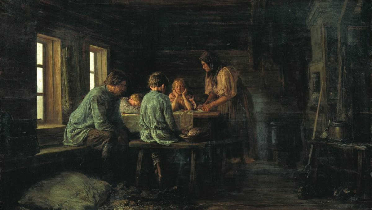 Василий Максимов. Бедный ужин. 1879