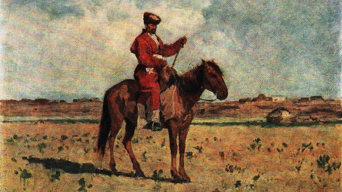 Василий Верещагин. Калмык на лошади в степи. 1869-1870