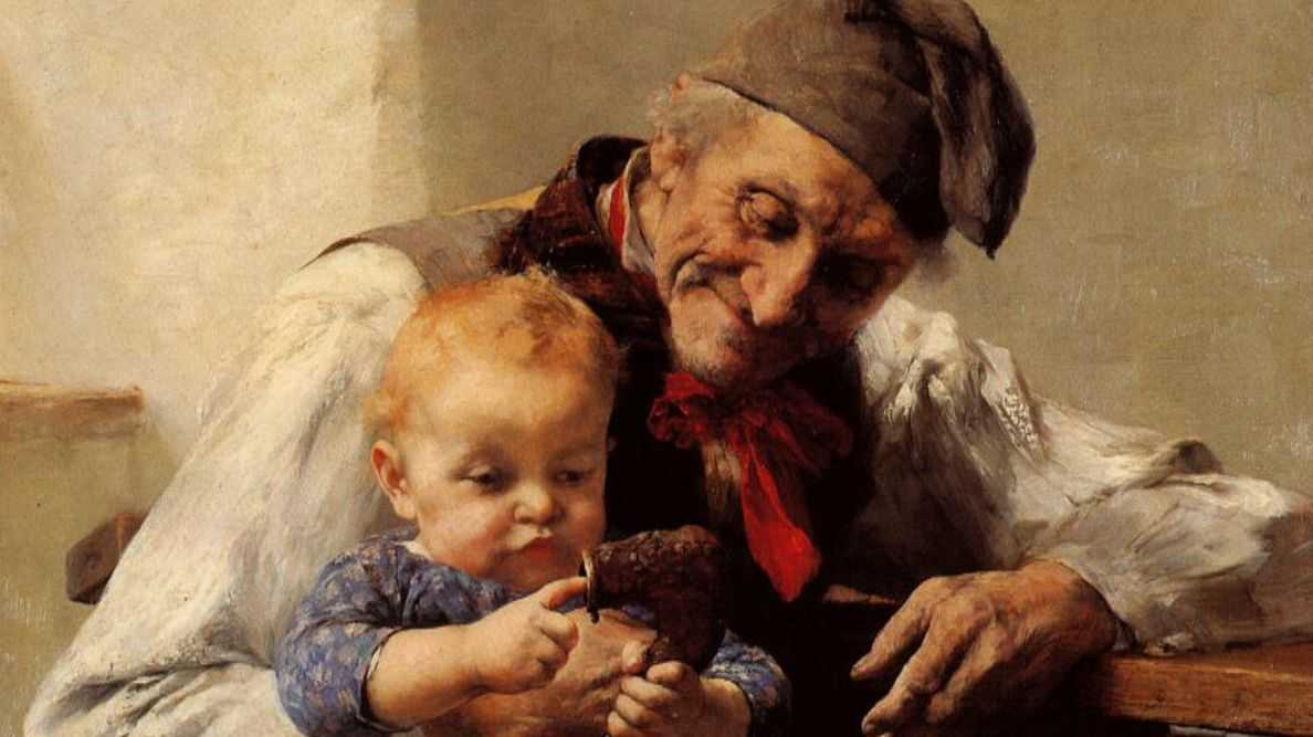 Георгиос Яковидис. Дед и внук (фрагмент). 1890
