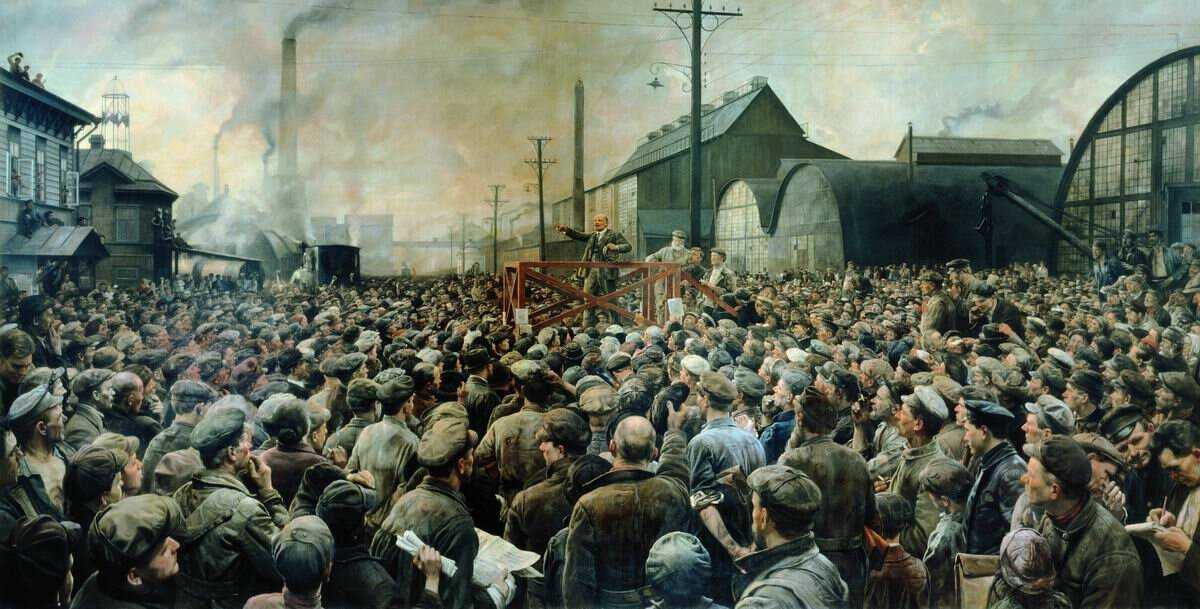 Выступление В. И. Ленина на митинге рабочих Путиловского завода 12/ 25 мая 1917 года