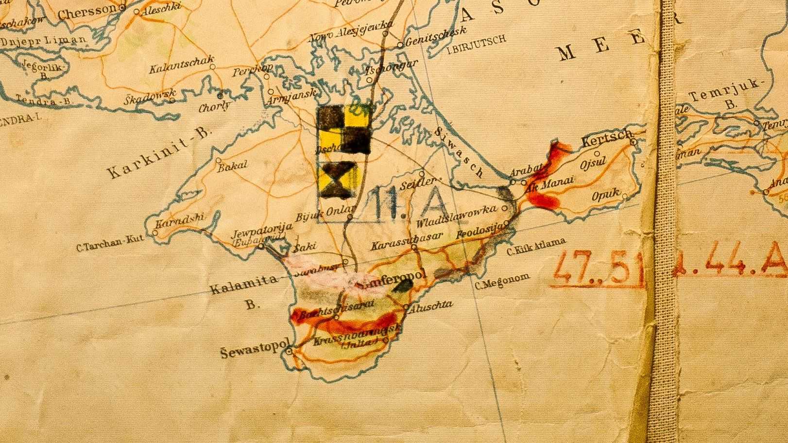 Крым на немецкой карте