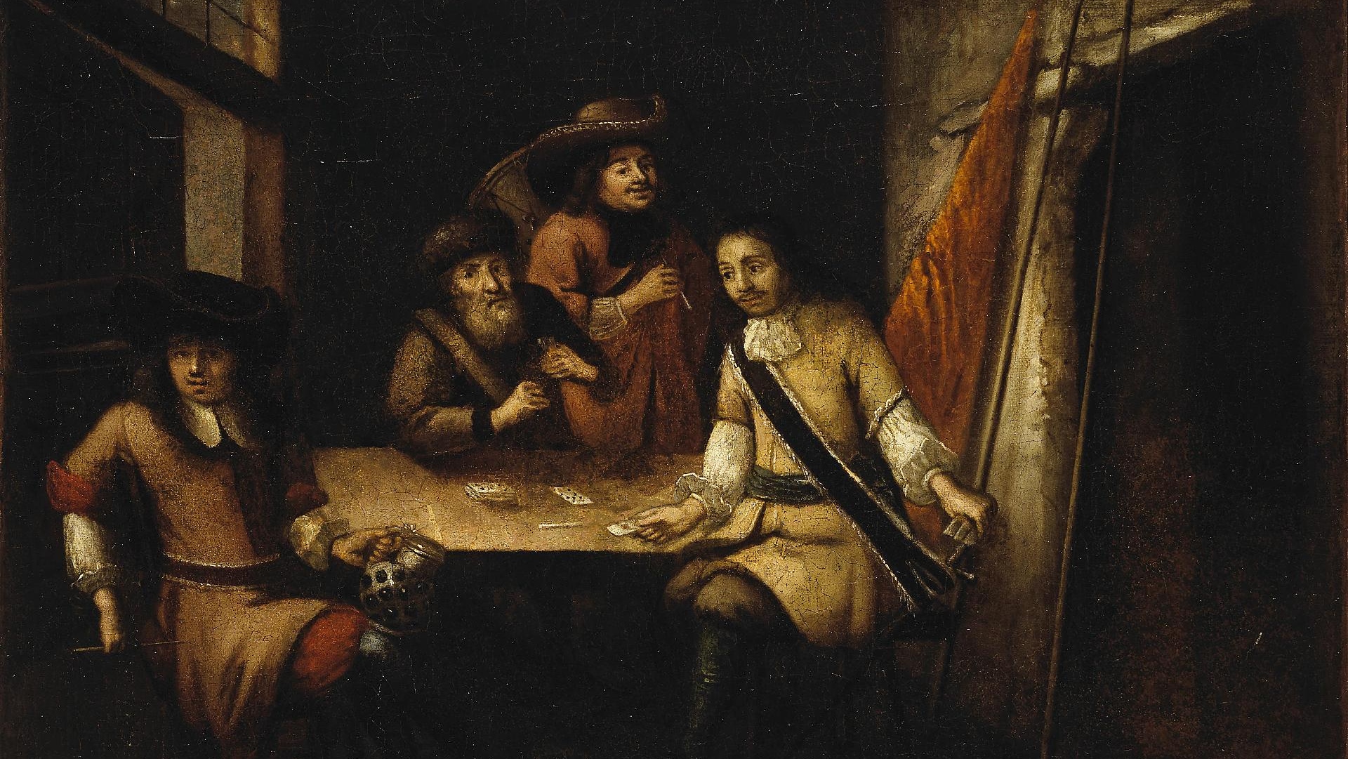 Неизвестный художник. Беседа Петра I в Голландии (фрагмент). 1690-е гг.