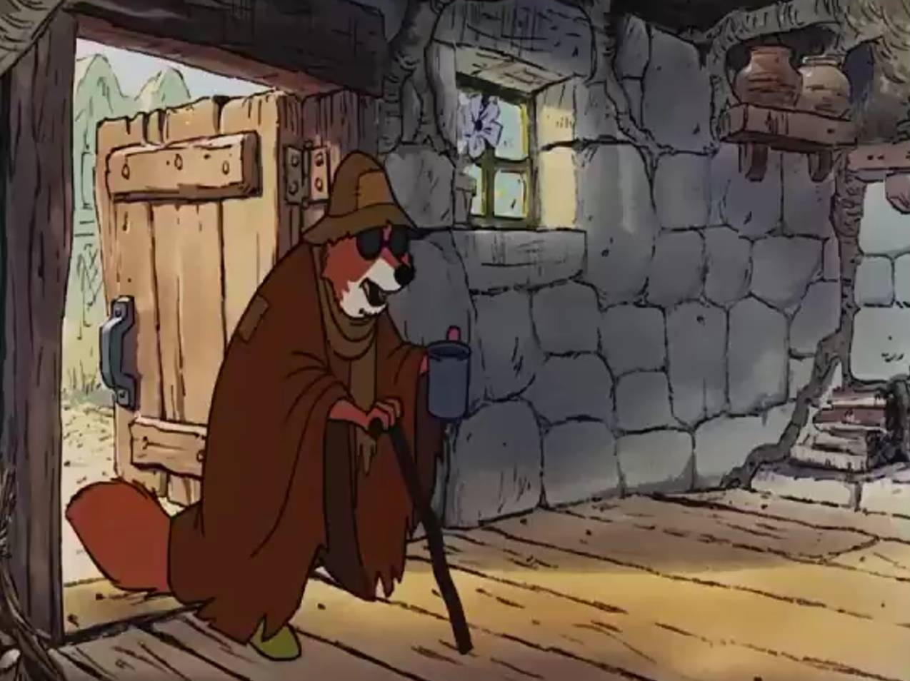 Нищий просит подаяния