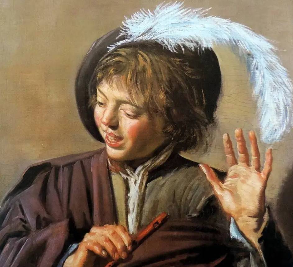 Франс Хальс. Поющий мальчик с флейтой. 1625
