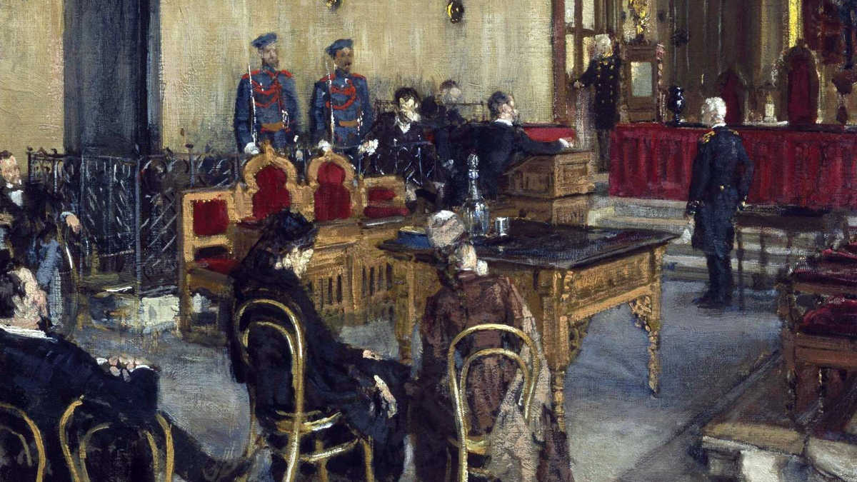 К.А. Савицкий. В ожидании приговора суда. 1895