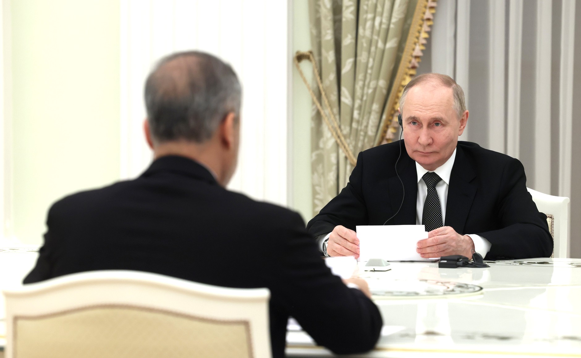Встреча Владимира Путина с Министром иностранных дел Турции Хаканом Фиданом.