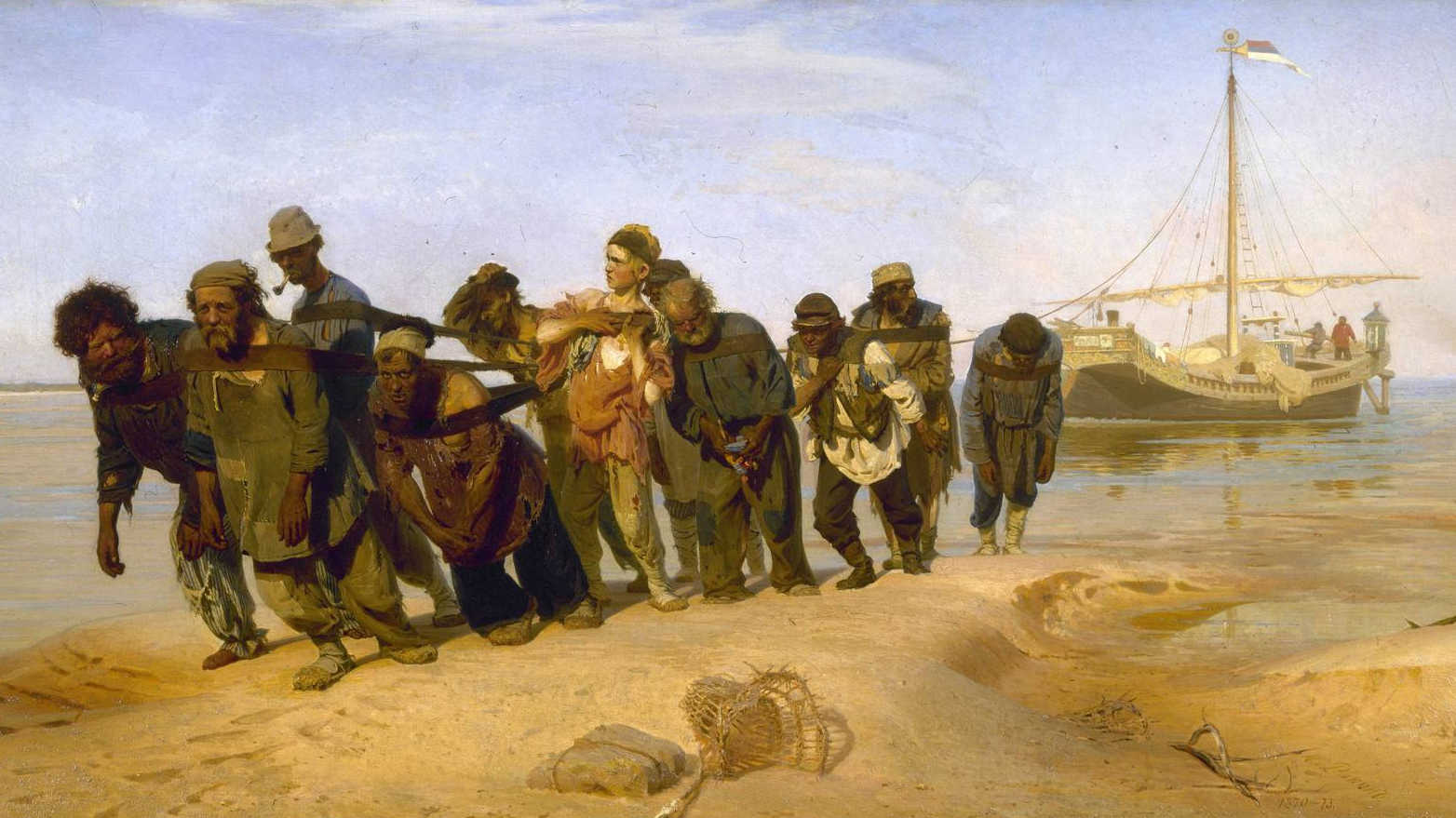 Илья Репин. Бурлаки на Волге (фрагмент). 1872-1873