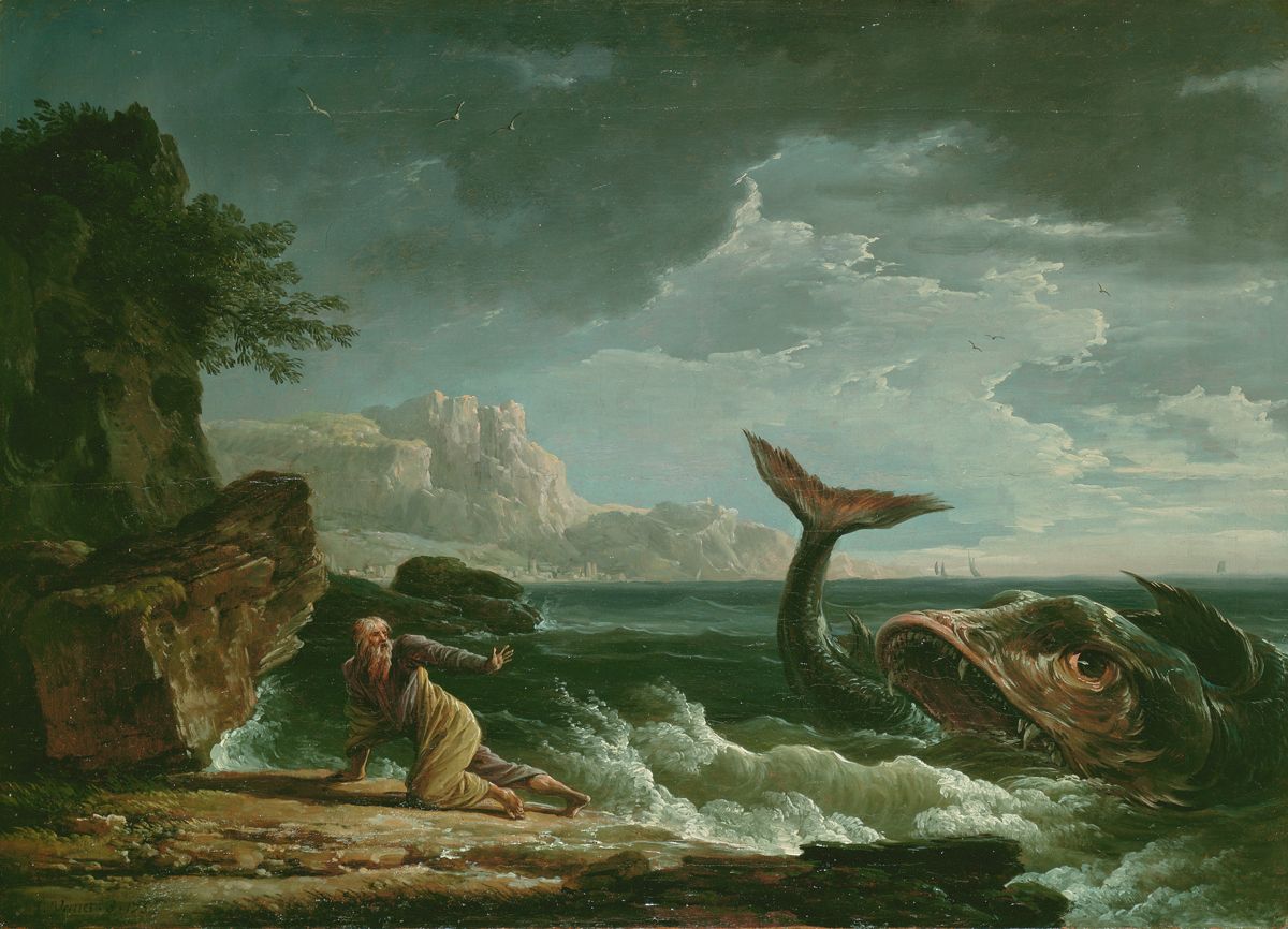 Joseph Vernet. Иона и кит. 1753