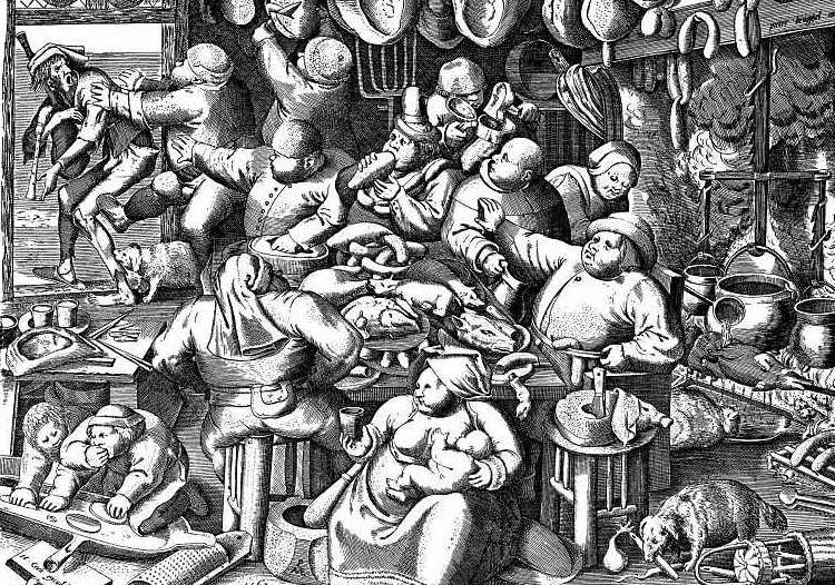 Питер Брейгель Старший. Жирная кухня. 1563