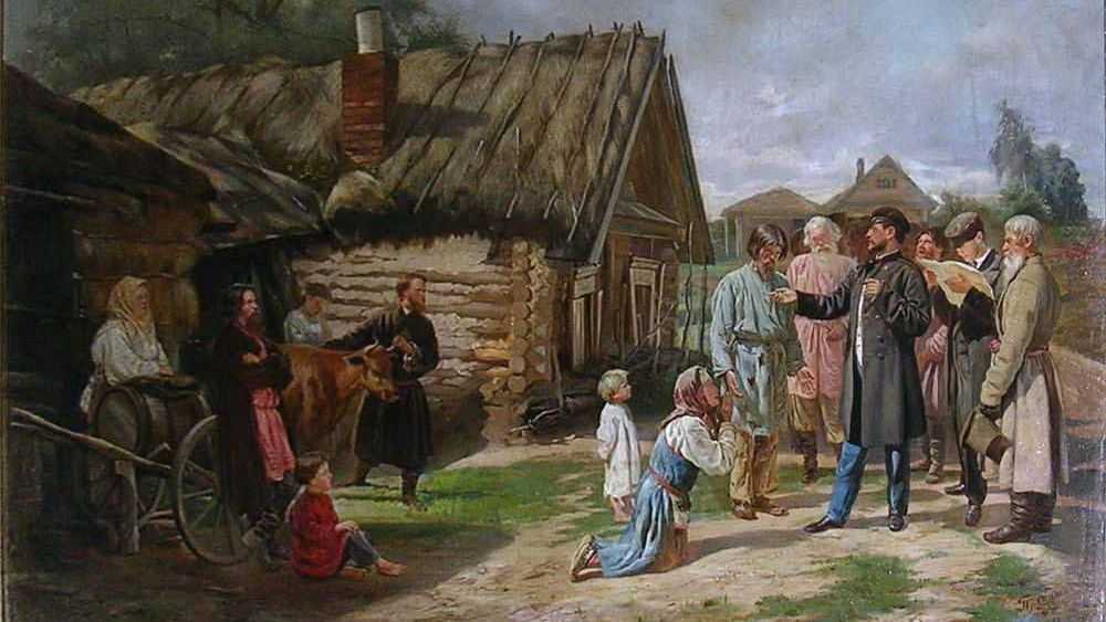 Василий Владимирович Пукирев. Сбор недоимок. 1875