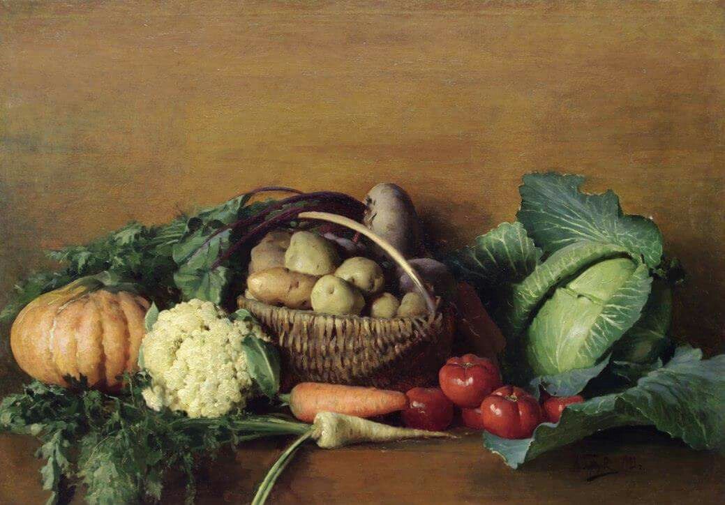 Иван Горохов. Натюрморт с овощами. 1915