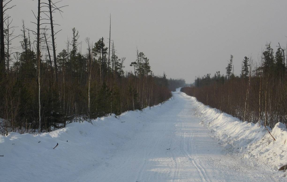 Автозимник строительство. Дорога Омутнинск Глазов через Чажай. Фото Чажай.