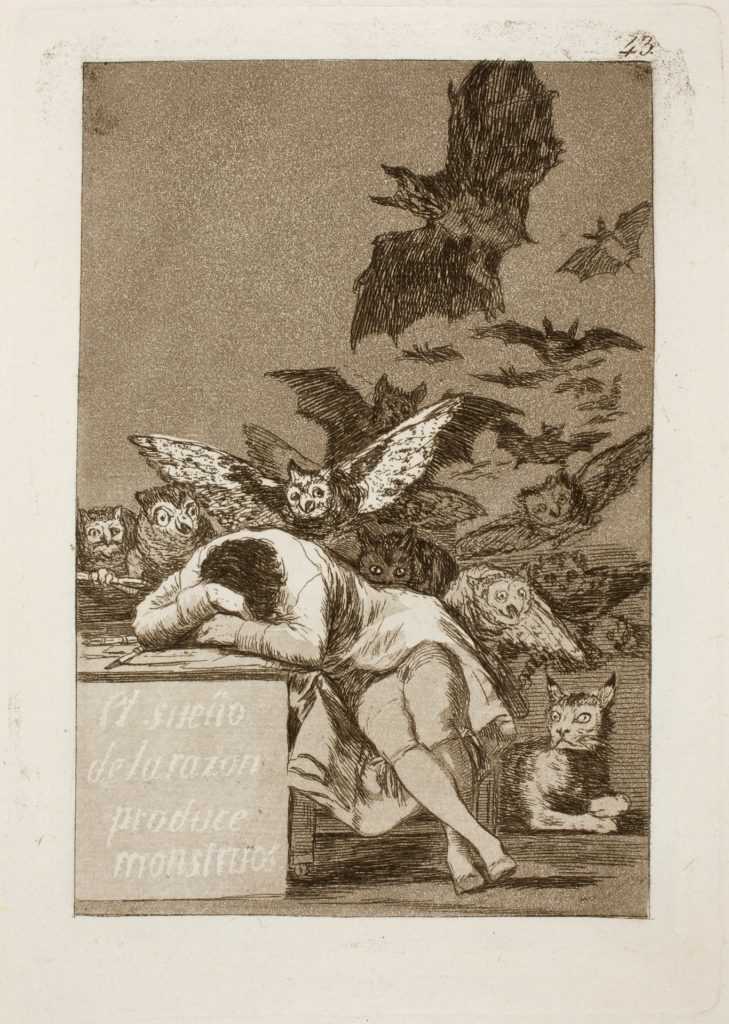 Франсиско де Гойя. Сон разума рождает чудовищ. 1799