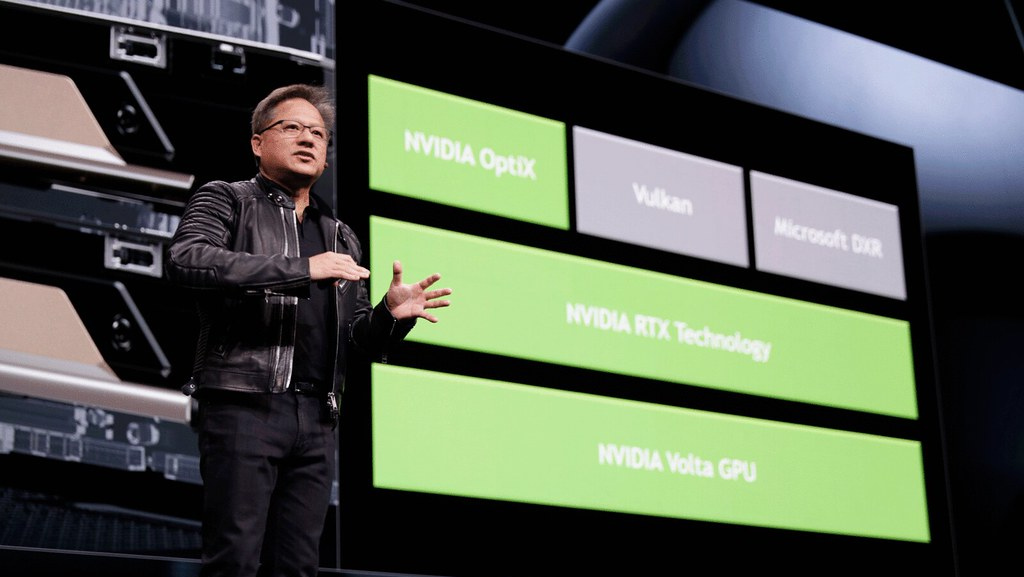 Дженсен Хуанг на презентации Nvidia