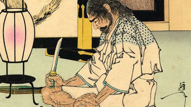 Японская миниатюра. Мастер Цукиока Ёситоси. 1890