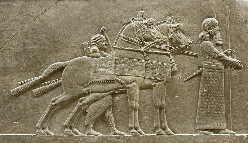 Каменное панно из дворца Ашшурбанипал. Ниневия, северный Ирак, около 645 г. до н. э.