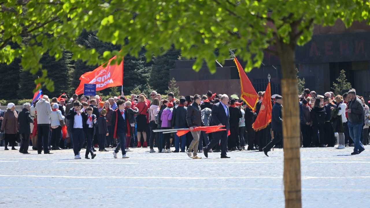 Церемония посвящения в пионеры на Красной площади