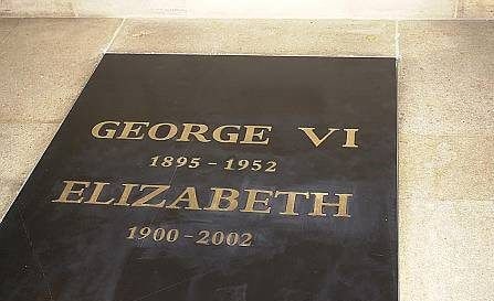 Надгробная плита над могилой короля Георга VI