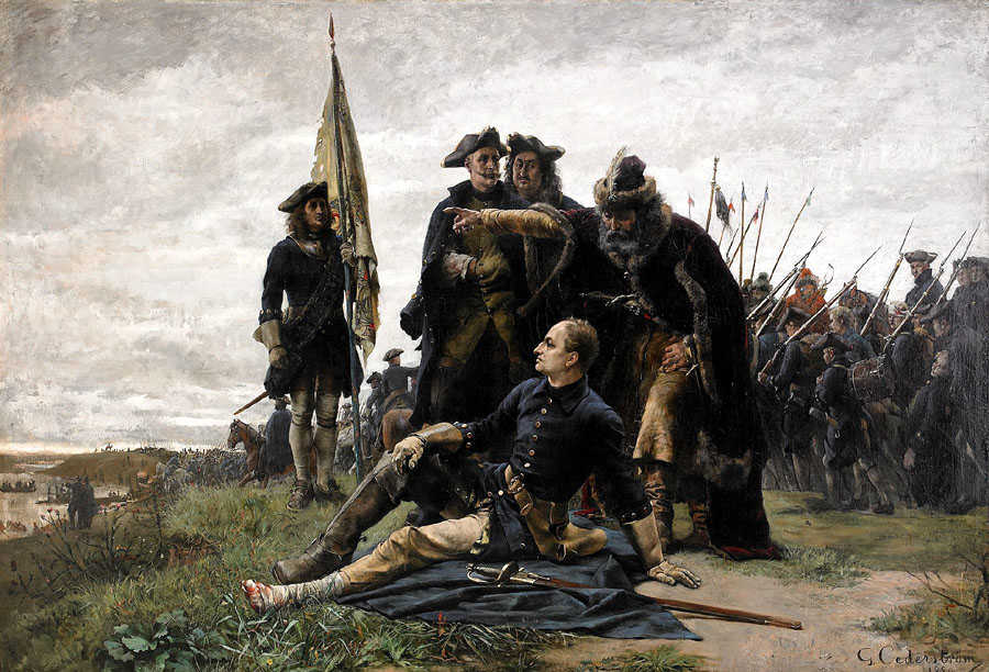 Густав Седерстрём. Карл XII и гетман Мазепа на берегу Днепра
