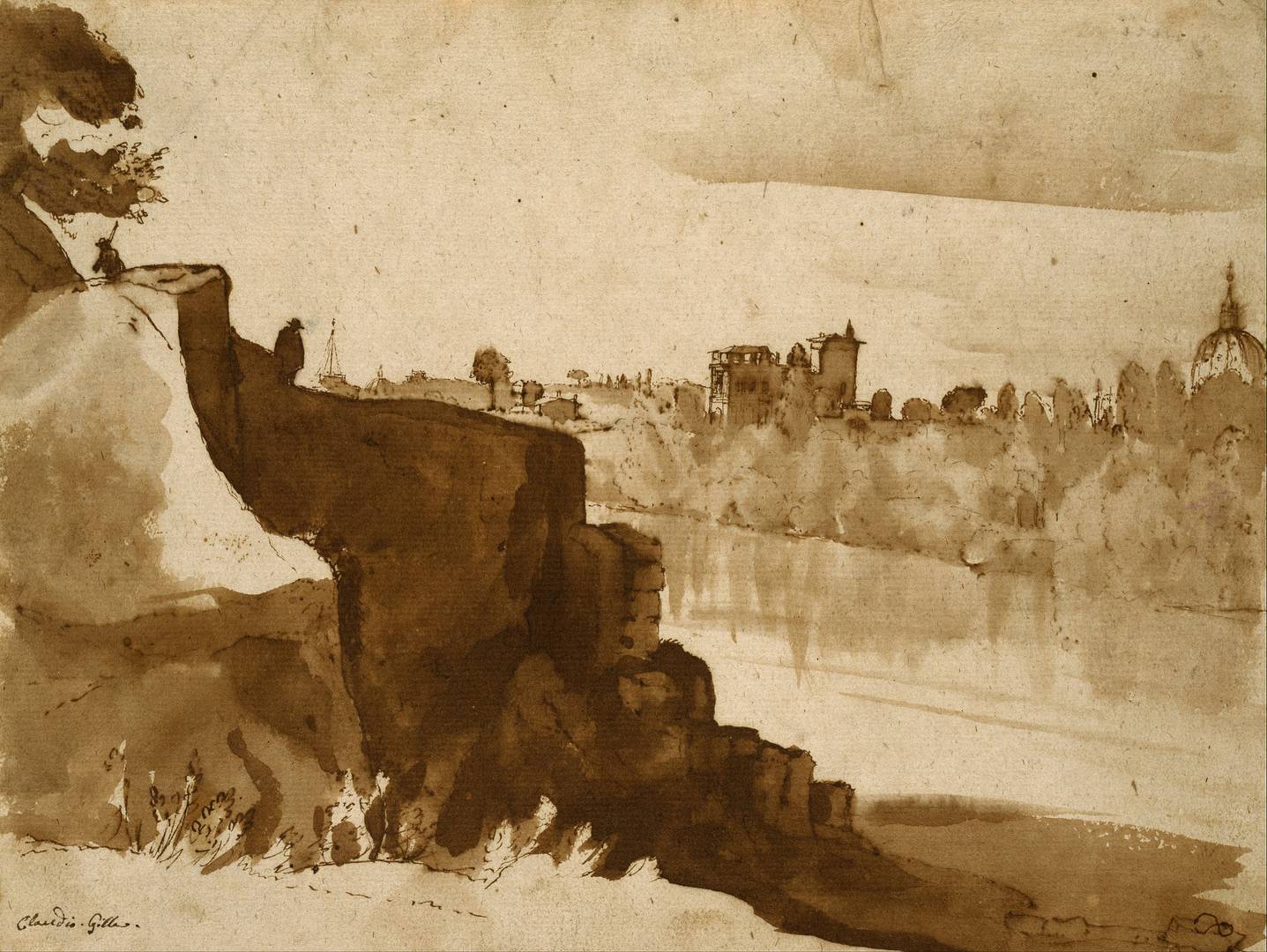 Клод Лоррен. Тибр в Риме. 1635–1640