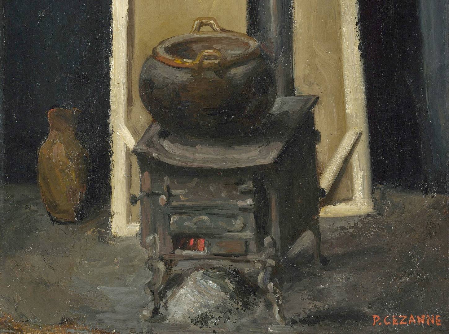 Поль Сезанн. Печка в мастерской художника (фрагмент). 1865