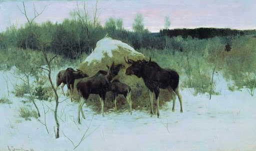 Алексей Степанов. Лоси. 1889