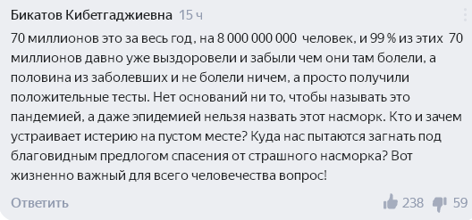Комментарий на платформе 