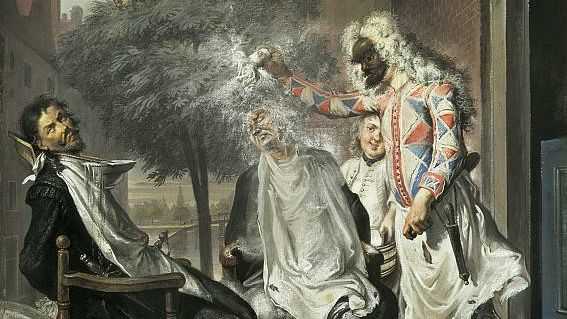 \Маурицхёйс — Трост, Корнелис — Арлекин, маг и парикмахер- Беззащитные соперники (1738)