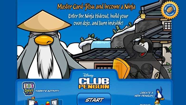 Сайт видеоигры Club Penguin