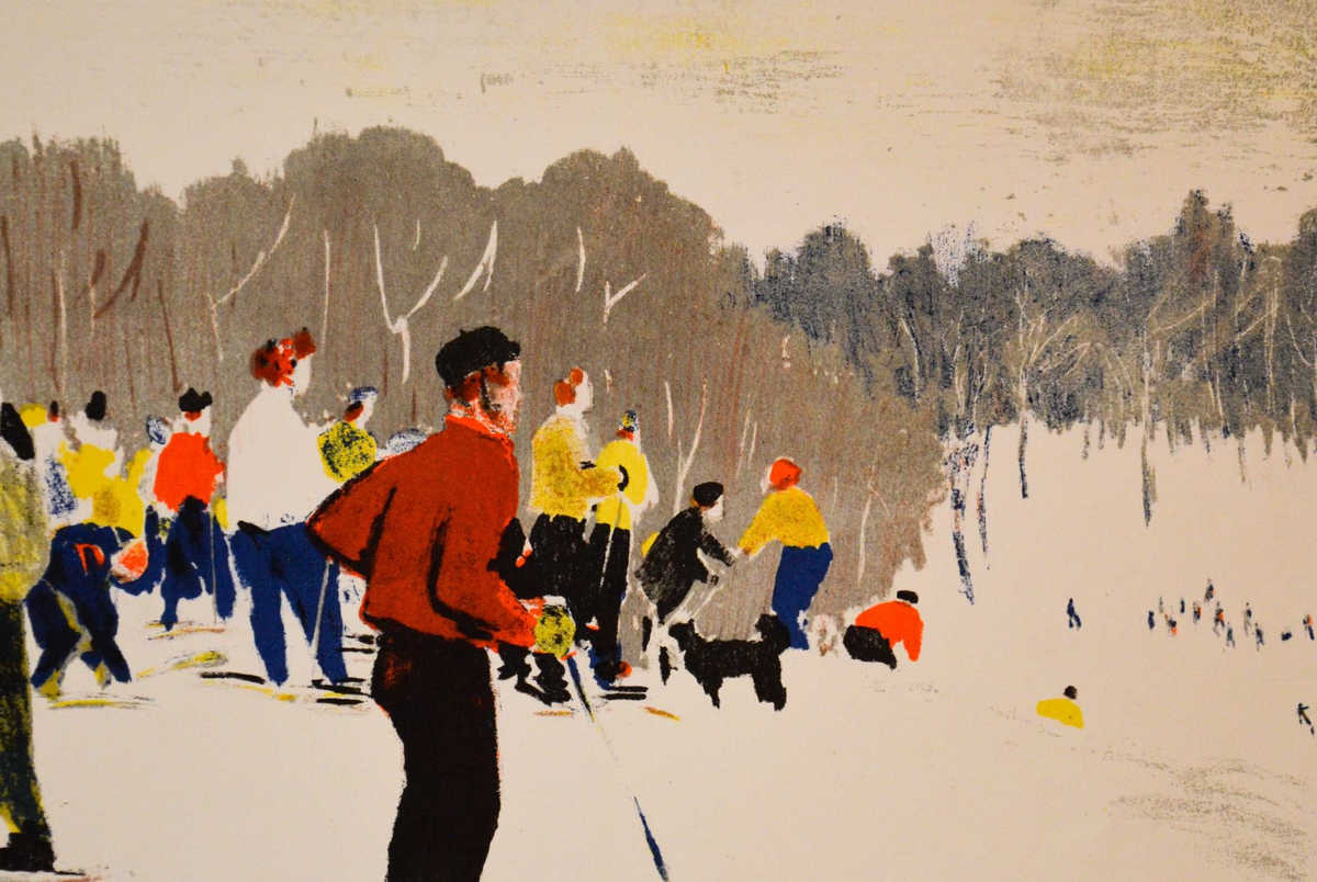 Николай Витинг. Лыжники. 1960-е