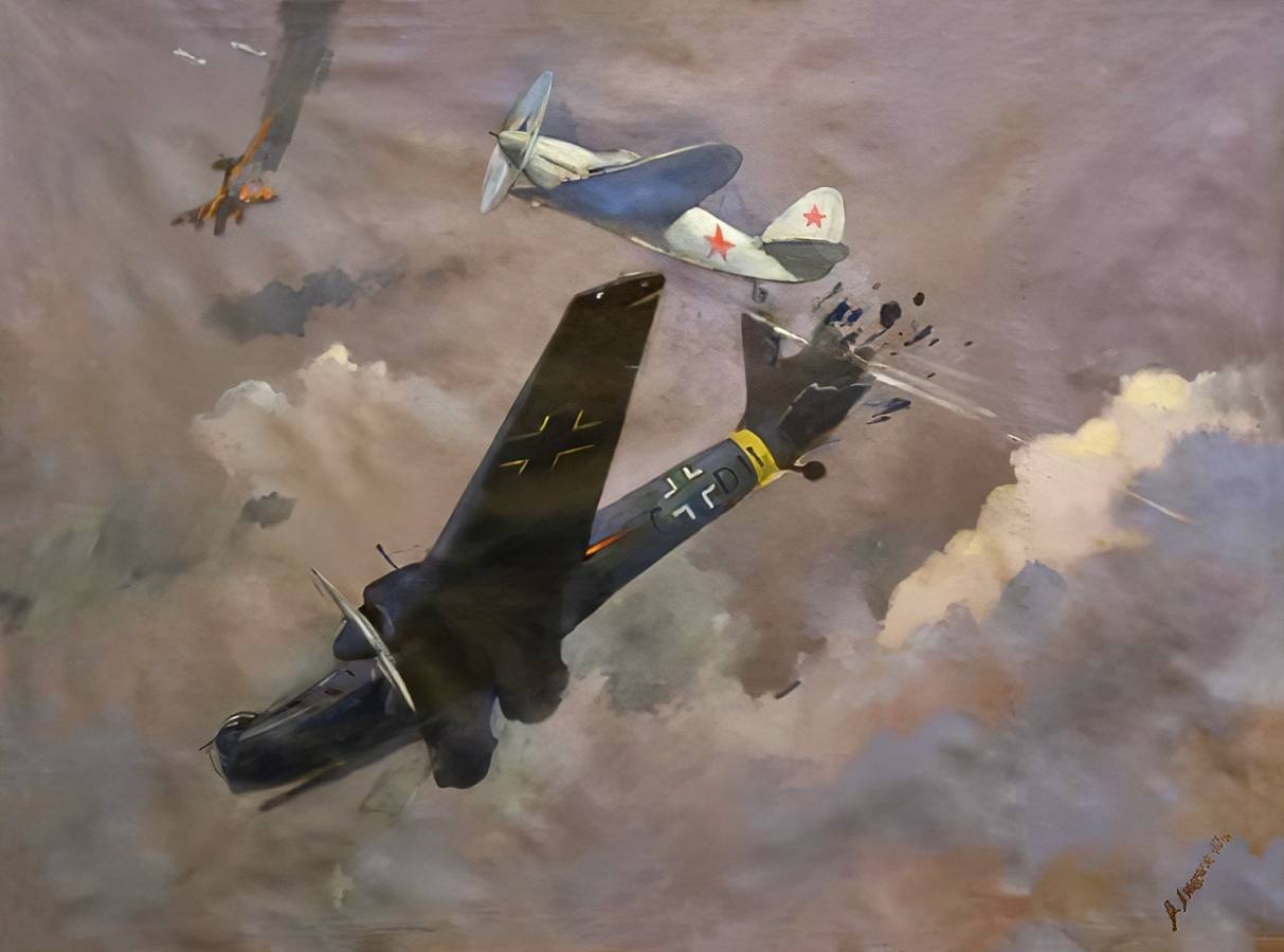 Владимир Люшин. Воздушный бой. 1943