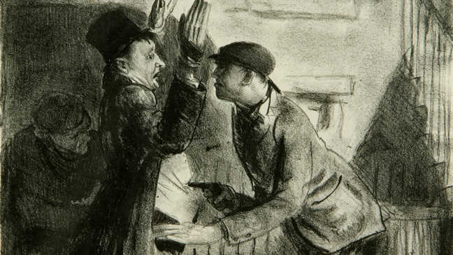 Джордж Уэсли Беллоуз. Ограбление (фрагмент). 1921