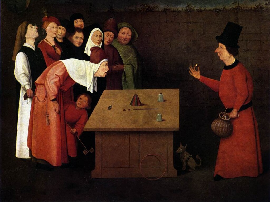 Иероним Босх. Фокусник (фрагмент). 1475–1502