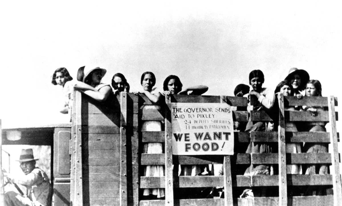 Голодный протест в США во время великой депрессии. 1930-е