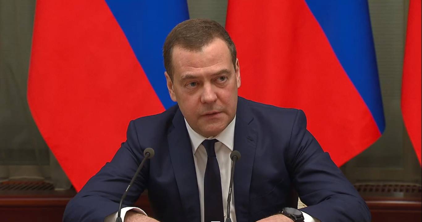 Дмитрий Медведев на встрече Владимира Путина с членами правительства