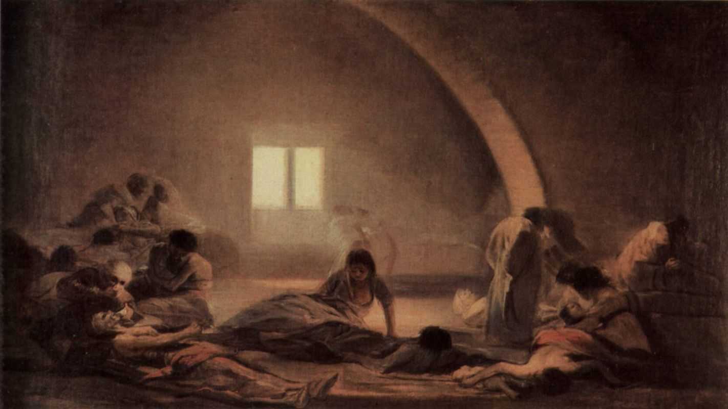 Франсиско де Гойя. Чумной барак. 1810 г.
