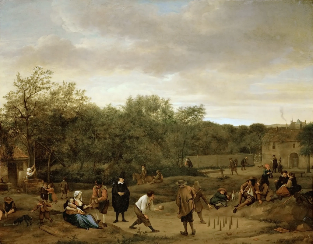 Ян Стен. Игроки в кегли. 1655