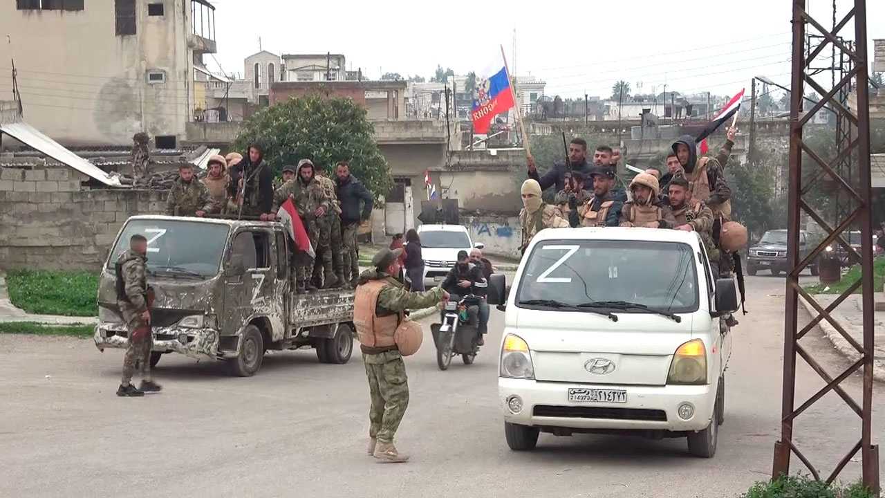 Автопробег сирийского ополчения в поддержку российской спецоперации на Украине
