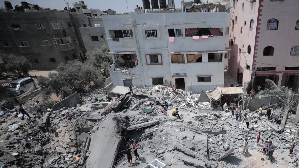 Сектор Газа. Палестина. После ракетный ударов Израиля