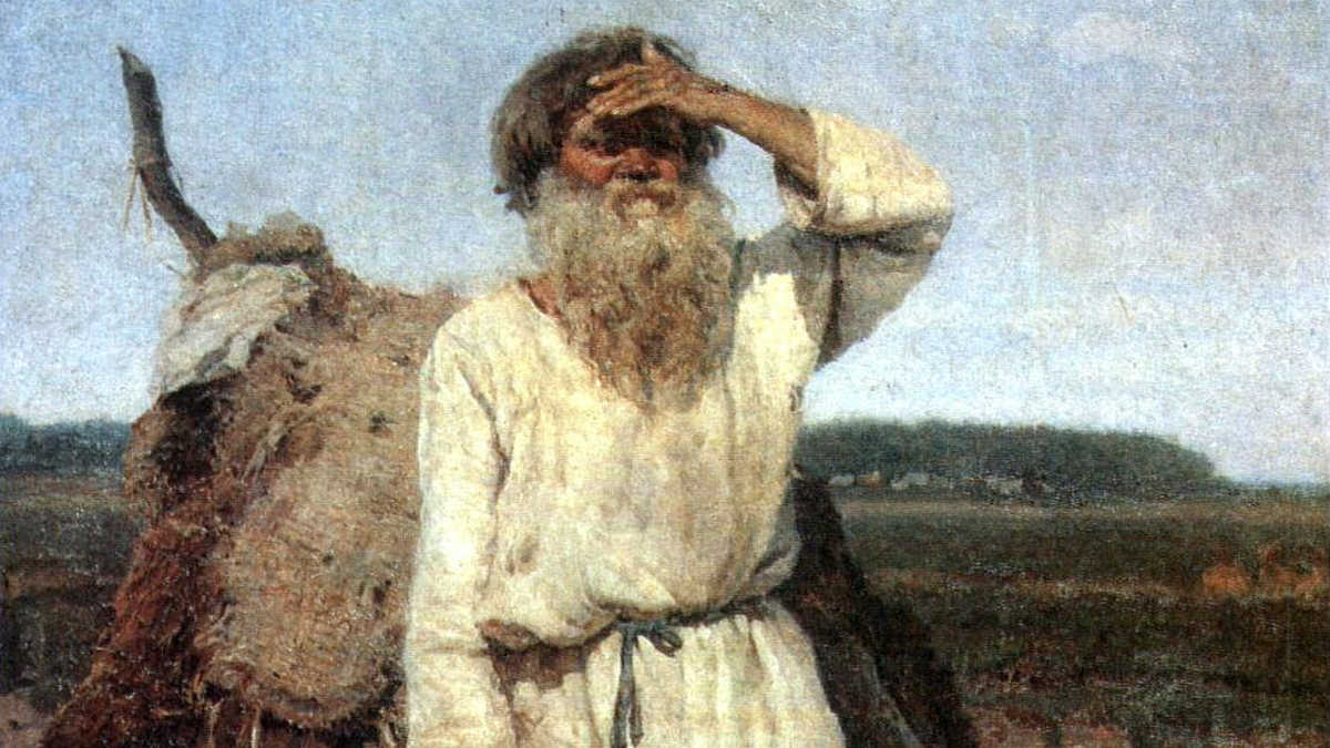 Василий Суриков. Старик-огородник (фрагмент). 1882