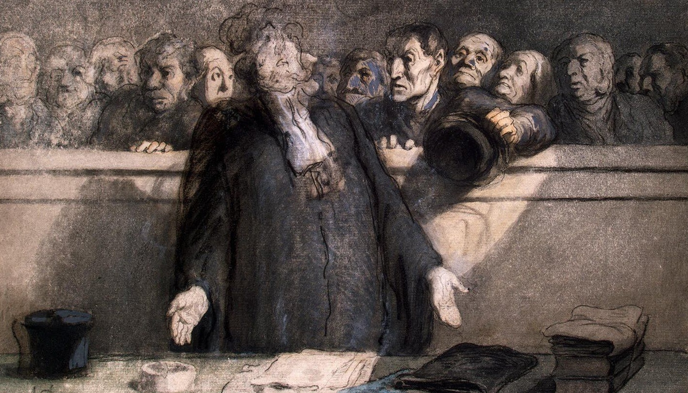Оноре Домье. Судьи и адвокаты (фрагмент). 1850